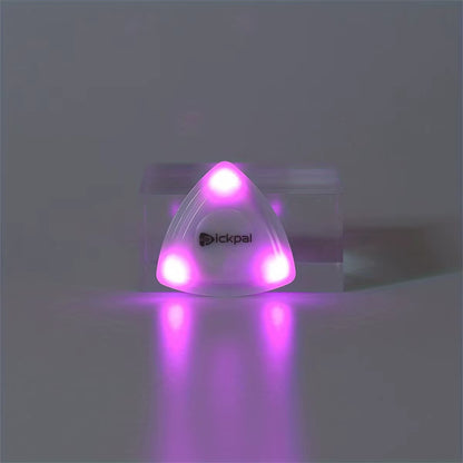 LED Luminous Guitar Pick 1 Pcs - ABS Electric Guitar Picks with Three-Color Light Options (White/Green/Purple)