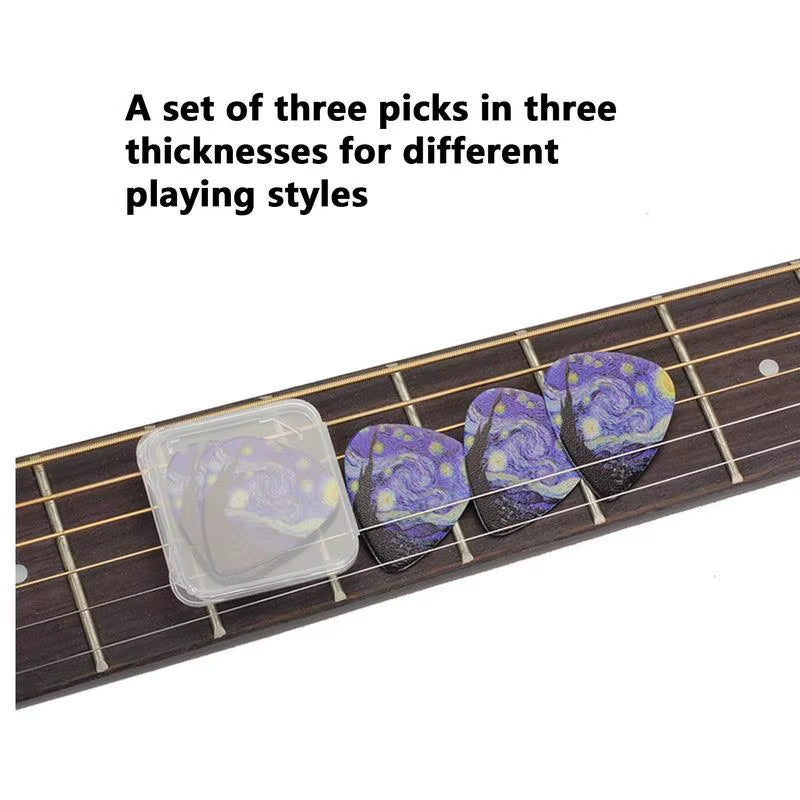 3Pcs Guitar Picks Mediator Thickness 0.46 0.71 0.96 MM Universal Guitar Pick for All Guitar Electric Guitar Bass Ukulele