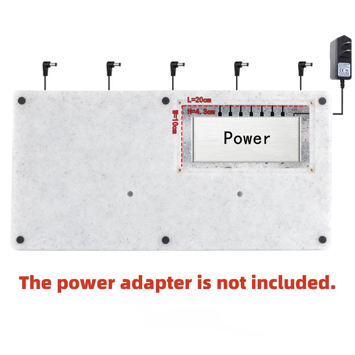 Big Size Guitar Effects Pedal Board Sturdy PE Plastic Guitar Pedalboard Case with Screwdriver Tape Guitar Pedals Accessories