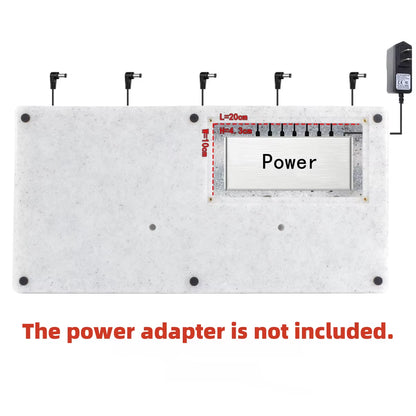 Big Size Guitar Effects Pedal Board Sturdy PE Plastic Guitar Pedalboard Case with Screwdriver Tape Guitar Pedals Accessories