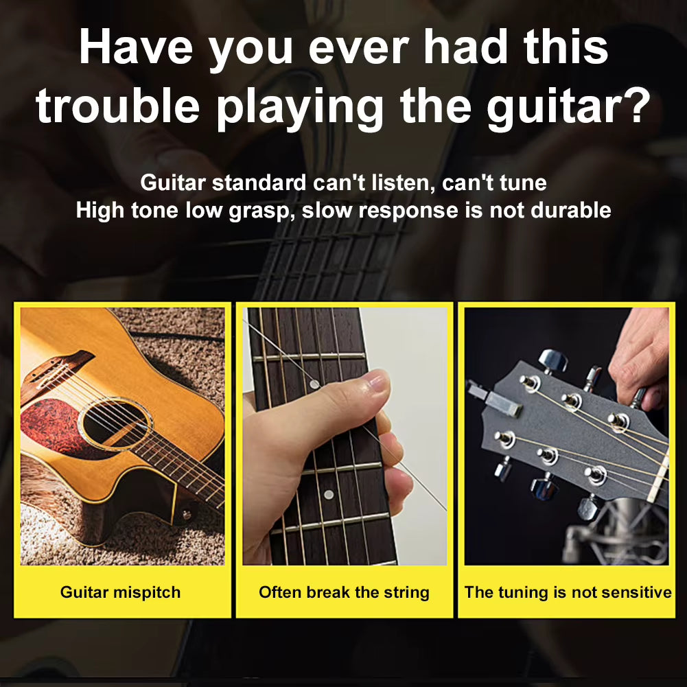 Guitar Tuner Foldable Rotatable Acoustic Guitar Tuner Rechargeable Electric Guitar Tuner for Acoustic Guitar Ukulele Bass Violin