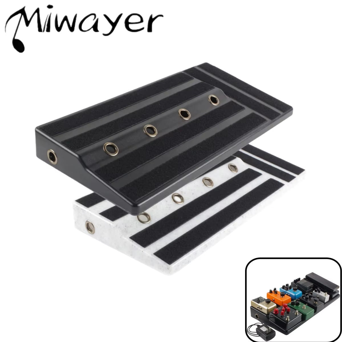 Big Size Guitar Effects Pedal Board Sturdy PE Plastic Guitar Pedalboard Case with Screwdriver Tape Guitar Pedals Accessories