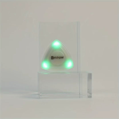 LED Luminous Guitar Pick 1 Pcs - ABS Electric Guitar Picks with Three-Color Light Options (White/Green/Purple)