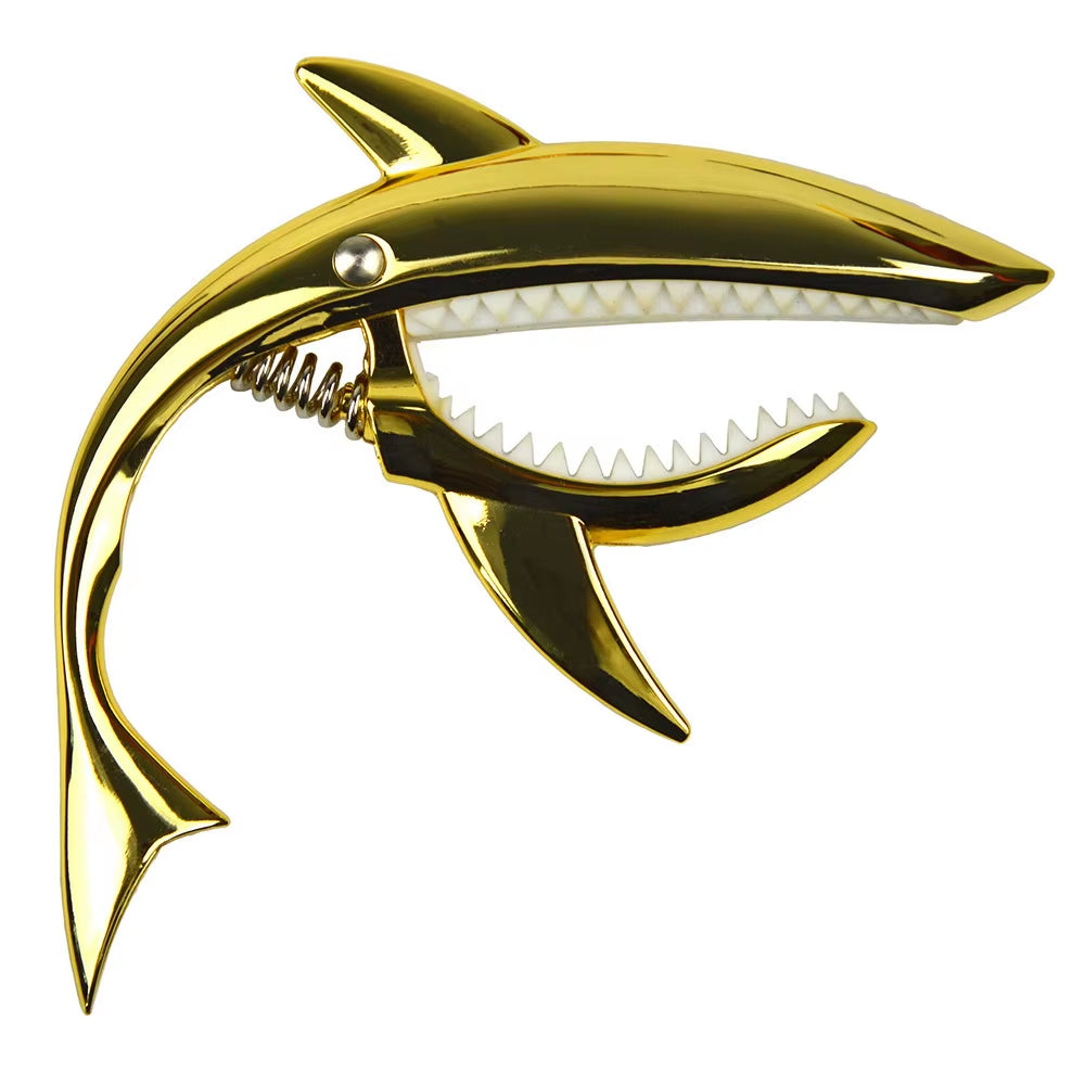 Metal Shark Guitar Capo Classic Electric Guitar Capo High Quality Zinc Alloy Quick Change Clip Bass Bridge Guitar Accessories