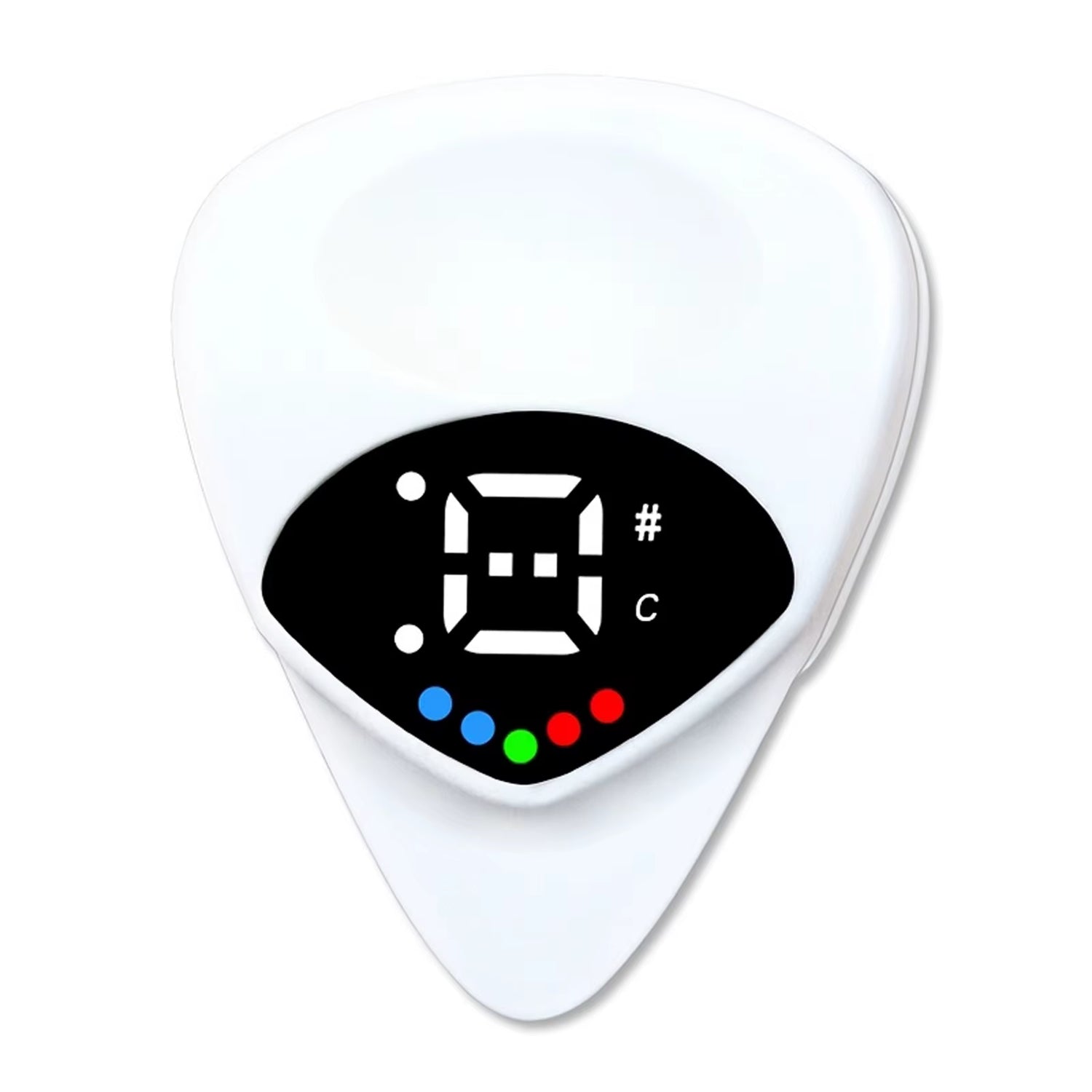 Portable Guitar Pick & Tuner Combo, 2-In-1 Functionality with Guitar Pick, Folk Guitar & Ukulele Tuner, 12-Tone Equal Temperamen