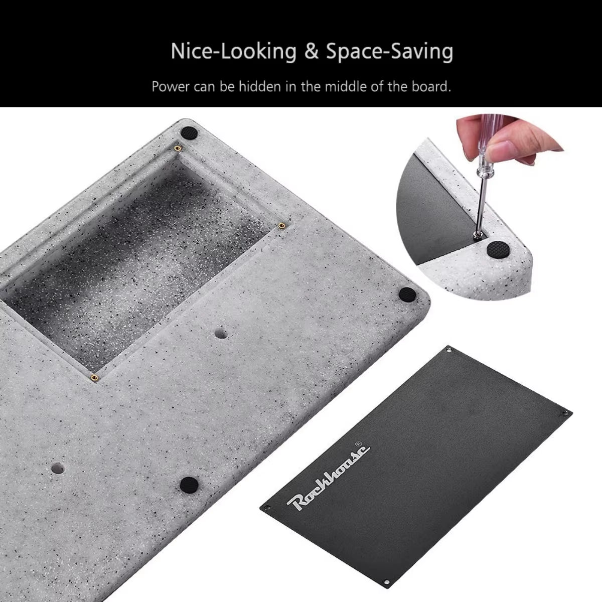 Big Size Guitar Effects Pedal Board Sturdy PE Plastic Guitar Pedalboard Case with Screwdriver Tape Guitar Pedals Accessories