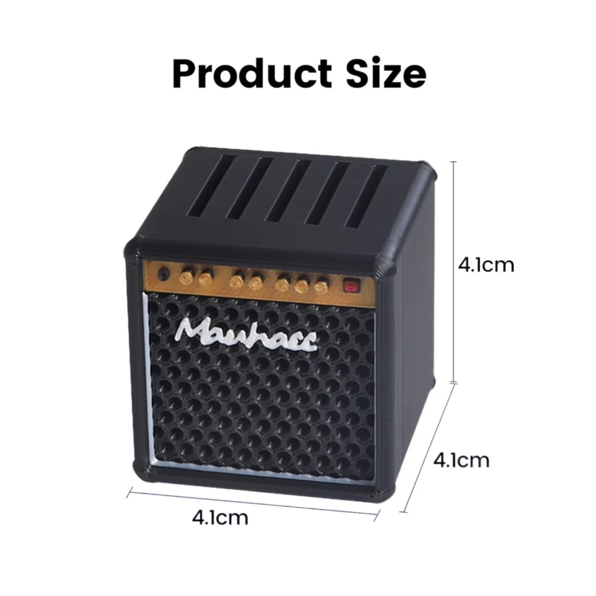 Guitar Pick Holder/3D Printed Large-Capacity Portable Amp Shape Guitar Pick Holder W/5 Slots/For Guitar Accessories