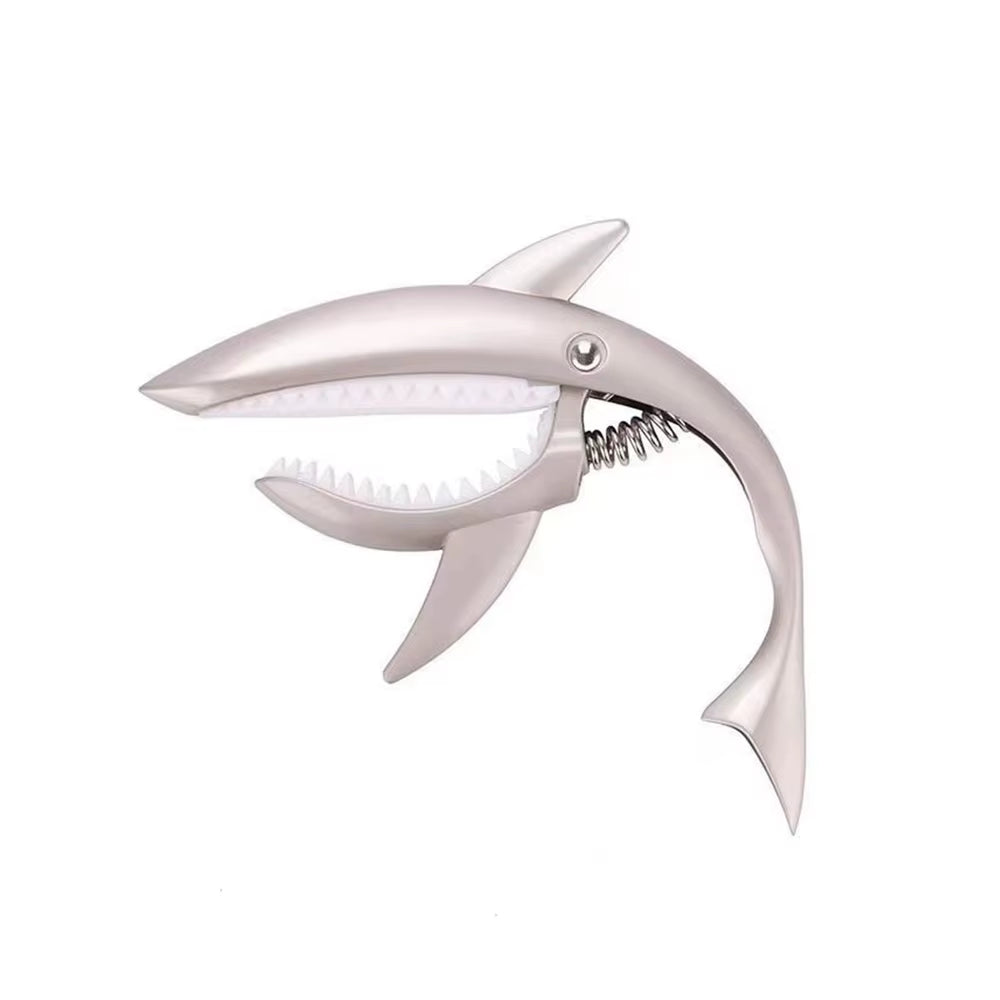 Metal Shark Guitar Capo Classic Electric Guitar Capo High Quality Zinc Alloy Quick Change Clip Bass Bridge Guitar Accessories