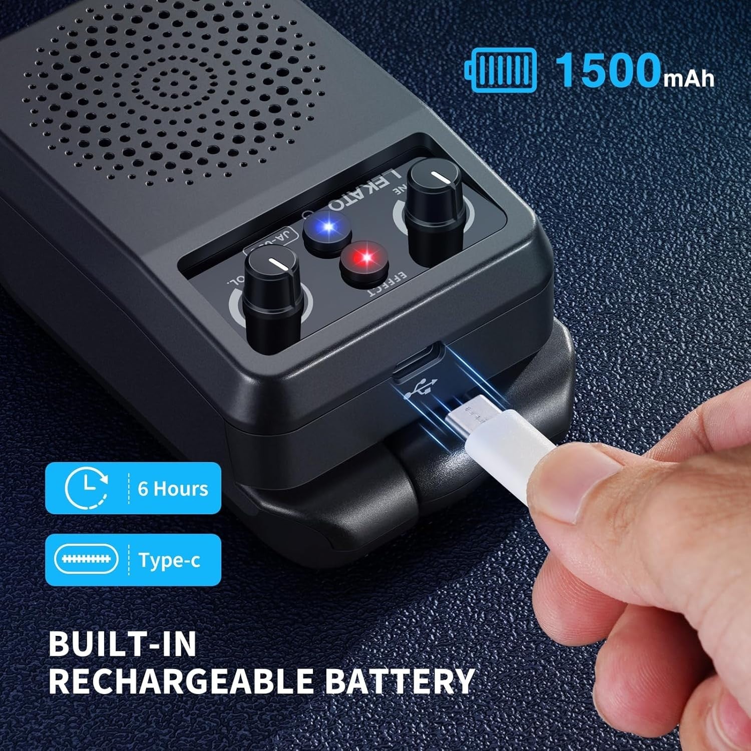 Mini Electric Guitar Amp 5W, Portable Guitar Amp Bluetooth with Built-In 4 Ef...