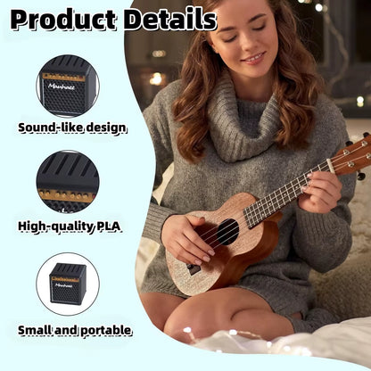 Guitar Pick Holder/3D Printed Large-Capacity Portable Amp Shape Guitar Pick Holder W/5 Slots/For Guitar Accessories